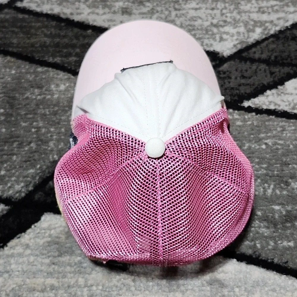 GRACE FOLLY PINK ALPINE PINK MESH SNAP-BACK TRUCKER CAP HAT